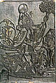 The Crucifixion and St. Christopher, Anonymous, German, Augsburg, 15th century, Pear wood block, carved on two sides